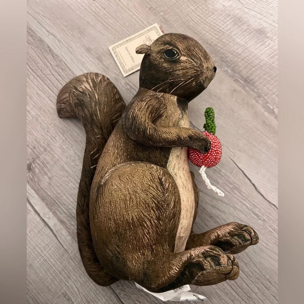 John‎ Derian Company Fall Squirrel Radish Pillow Plush